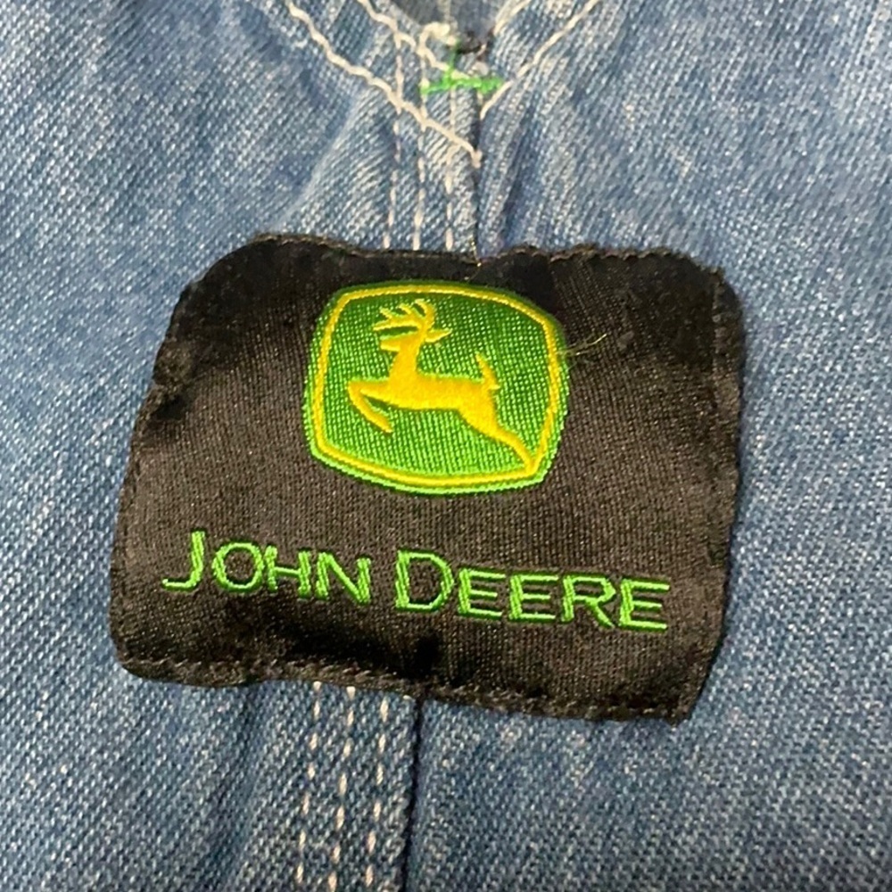 John Deere Kids Blue Denim Overalls - Picture 2 of 7